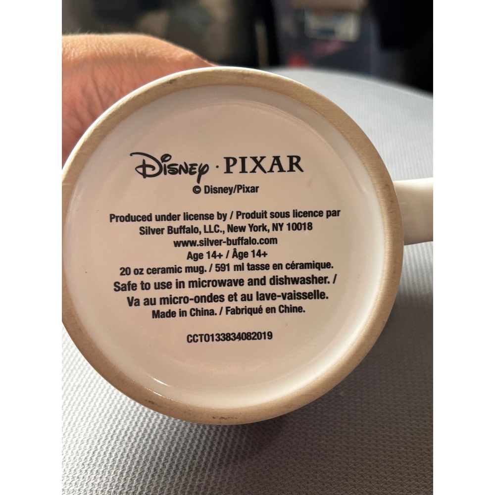 Disney Pixar Toy Story Pizza Planet 20oz Ceramic Mug Silver Buffalo Aliens Red - Picture 2 of 3